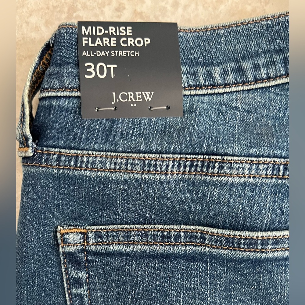 J.Crew Mid rise flare crop jean 30 NWT - Picture 5 of 10
